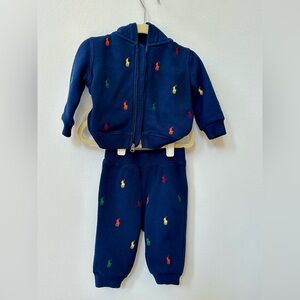 Ralph Lauren Kids Polo Pony-embroidered Set Navy 6m Boys Toddler Infant